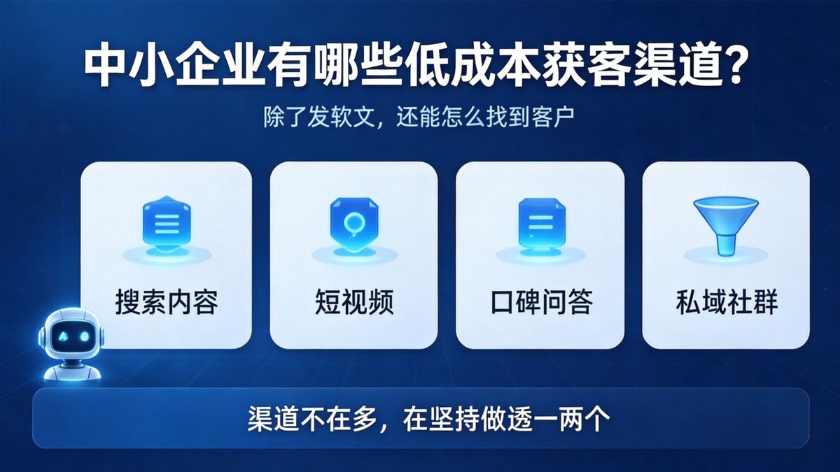 除了发软文，中小企业还有哪些低成本线上获客渠道封面