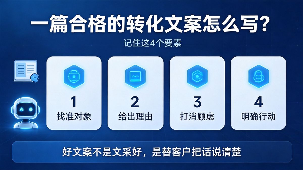 一篇合格的转化型文案怎么写？记住4个要素封面